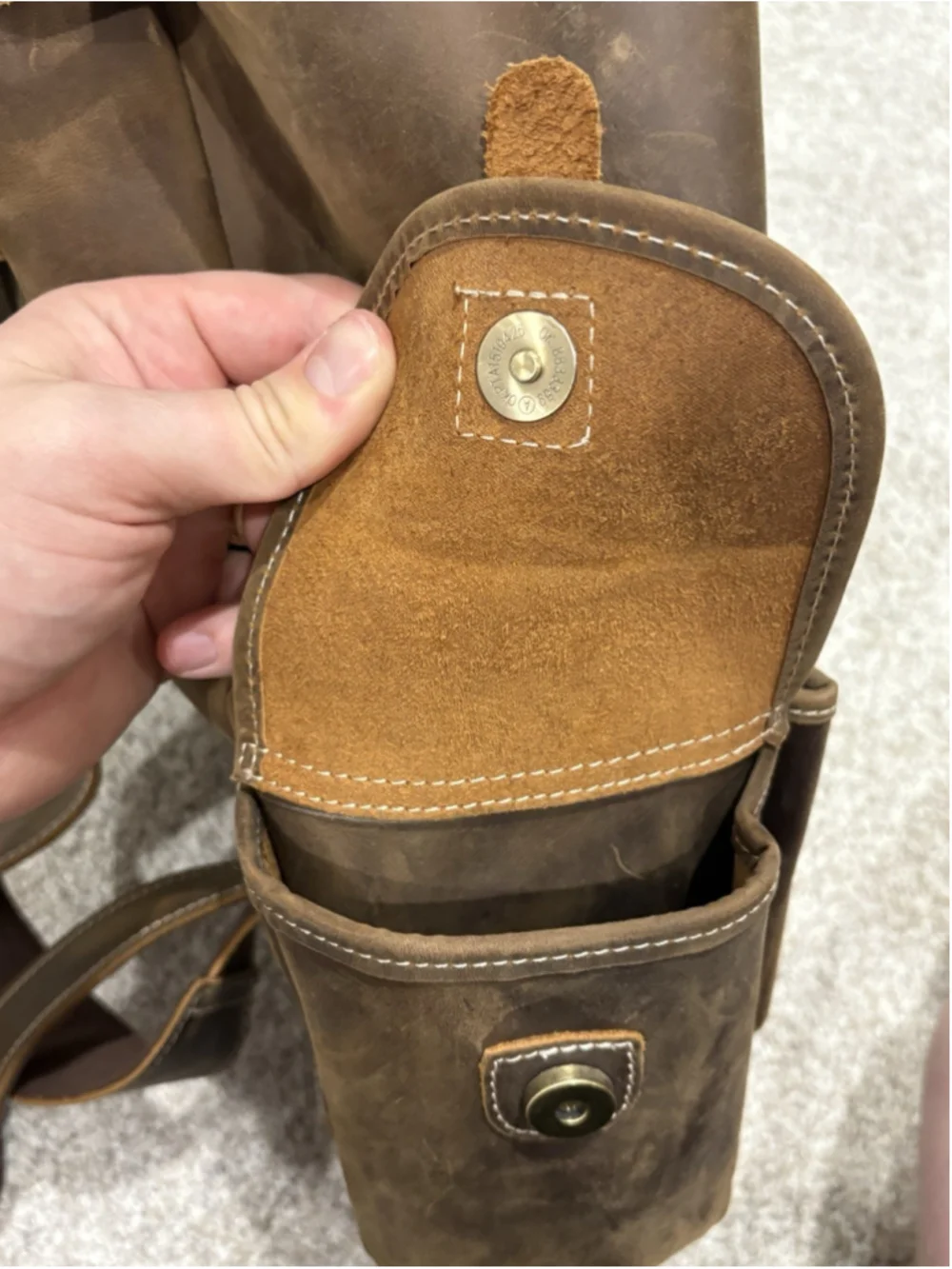 The Asmus Unbranded Brown Leather Backpack Rucksack VERY NICE QUALITY